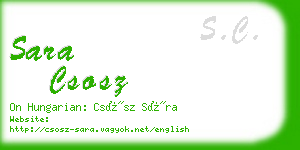 sara csosz business card